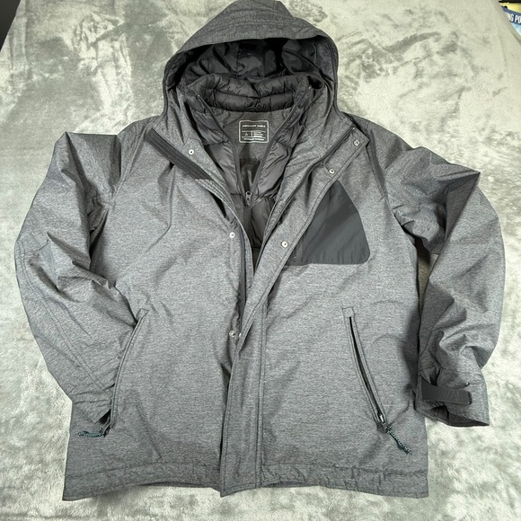 American Eagle Outfitters Other - American Eagle Performance Outerwear Men's Large Full Zip Snap Heather Gray Coat